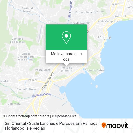 Siri Oriental - Sushi Lanches e Porções Em Palhoça mapa