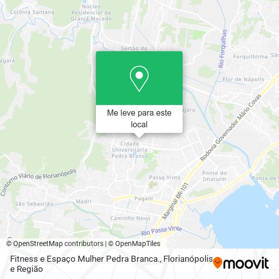 Fitness e Espaço Mulher Pedra Branca. mapa