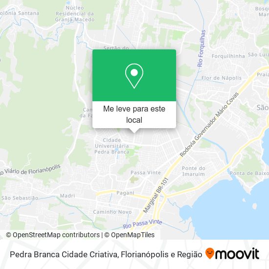 Pedra Branca Cidade Criativa mapa