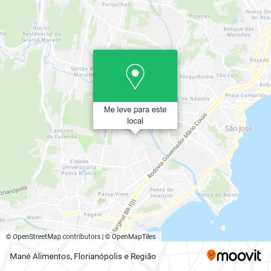 Mané Alimentos mapa