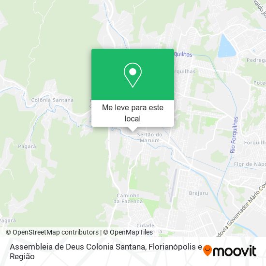 Assembleia de Deus Colonia Santana mapa