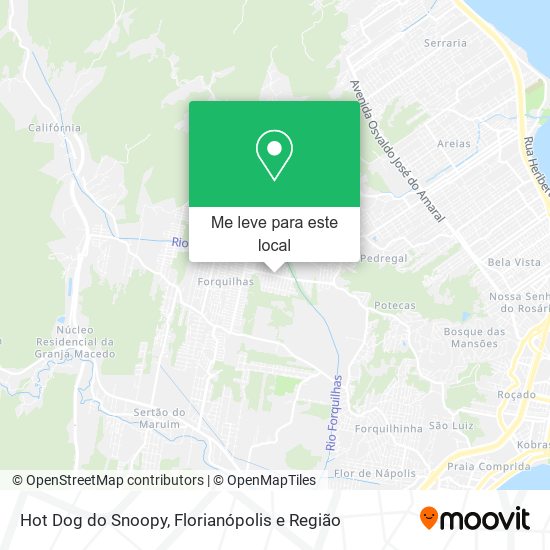 Hot Dog do Snoopy mapa