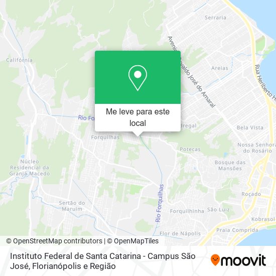 Instituto Federal de Santa Catarina - Campus São José mapa
