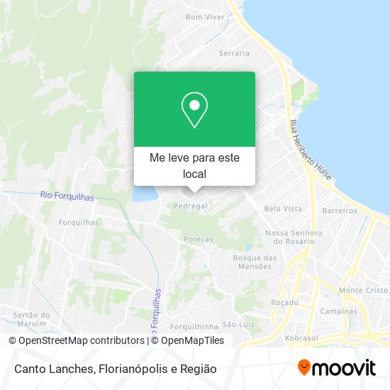 Canto Lanches mapa