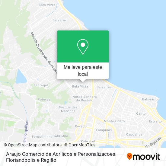 Araujo Comercio de Acrilicos e Personalizacoes mapa