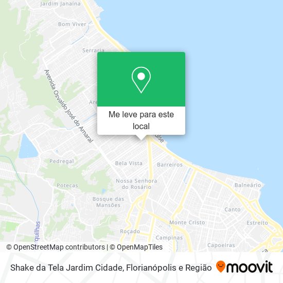 Shake da Tela Jardim Cidade mapa