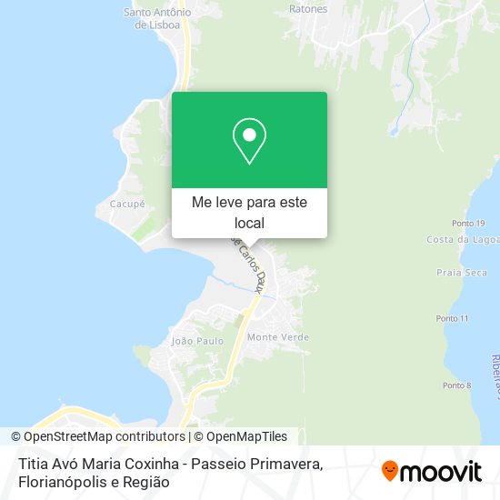 Titia Avó Maria Coxinha - Passeio Primavera mapa