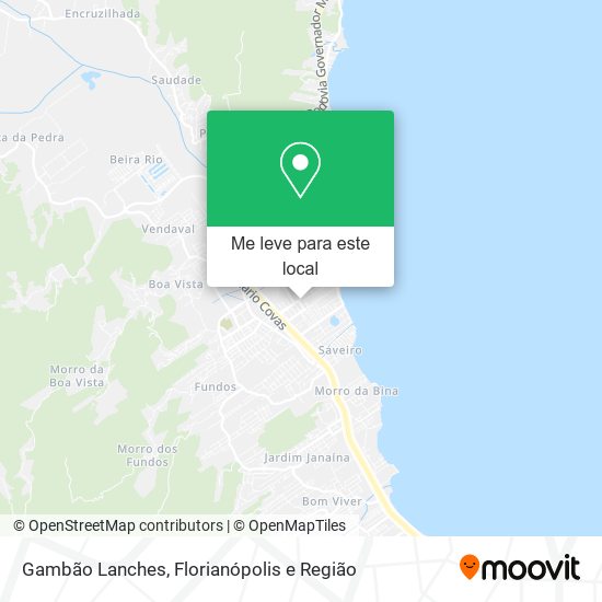 Gambão Lanches mapa