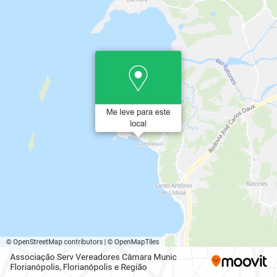 Associação Serv Vereadores Câmara Munic Florianópolis mapa
