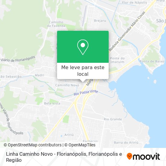 Linha Caminho Novo - Florianópolis mapa