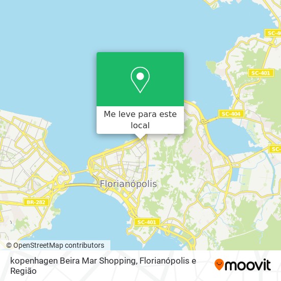 kopenhagen Beira Mar Shopping mapa