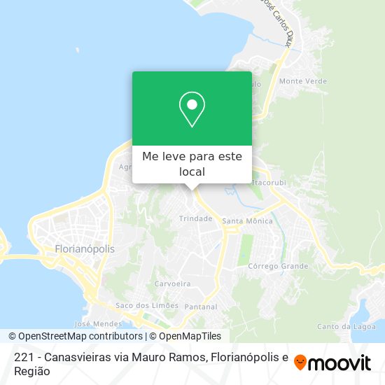 221 - Canasvieiras via Mauro Ramos mapa