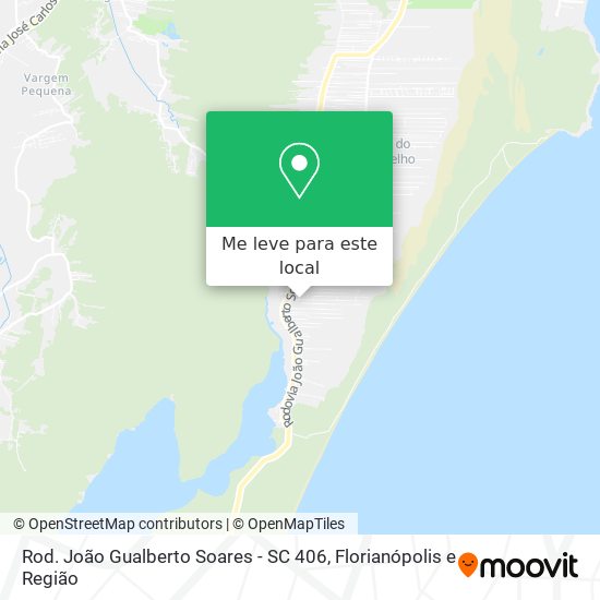 Rod. João Gualberto Soares - SC 406 mapa