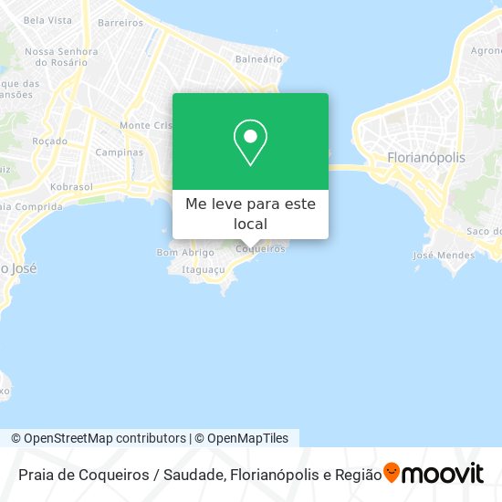Praia de Coqueiros / Saudade mapa