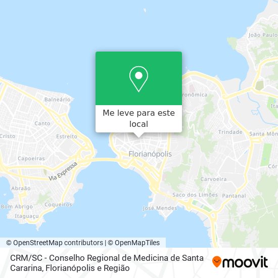 CRM / SC - Conselho Regional de Medicina de Santa Cararina mapa