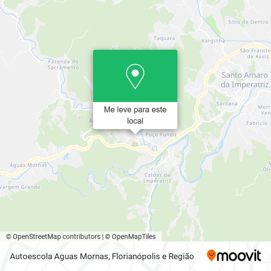 Autoescola Aguas Mornas mapa