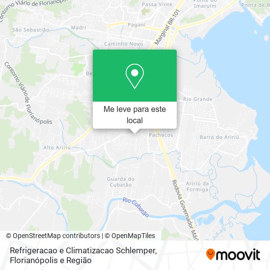 Refrigeracao e Climatizacao Schlemper mapa