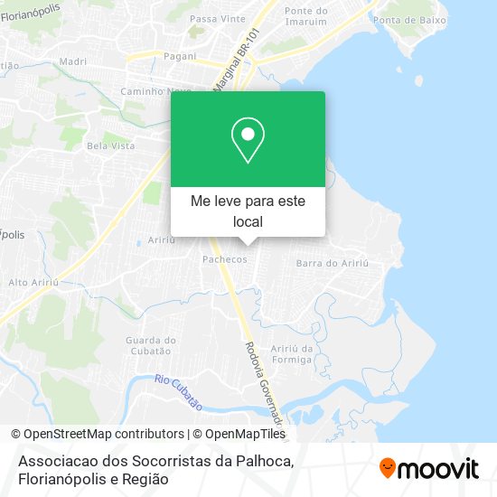 Associacao dos Socorristas da Palhoca mapa