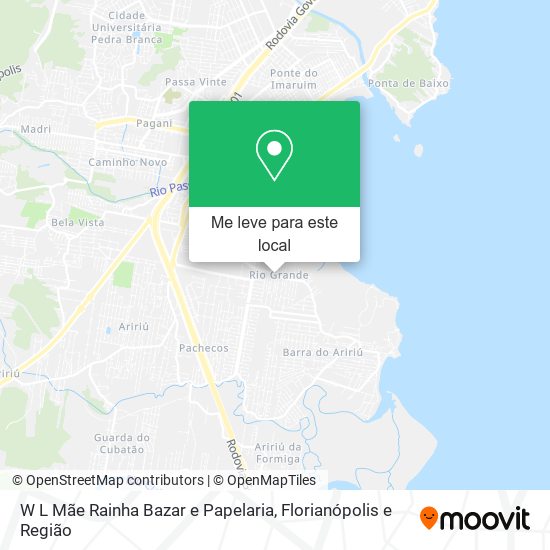 W L Mãe Rainha Bazar e Papelaria mapa