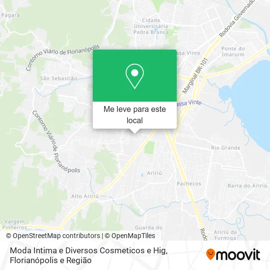 Moda Intima e Diversos Cosmeticos e Hig mapa