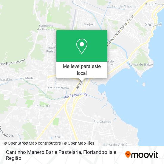 Cantinho Manero Bar e Pastelaria mapa