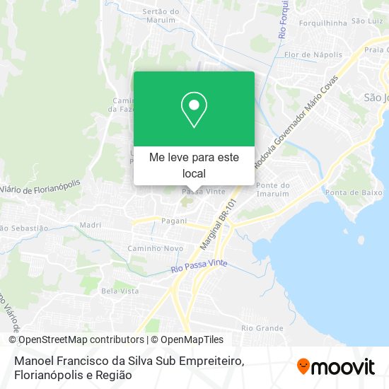 Manoel Francisco da Silva Sub Empreiteiro mapa