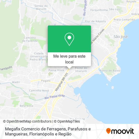 Megafix Comercio de Ferragens, Parafusos e Mangueiras mapa