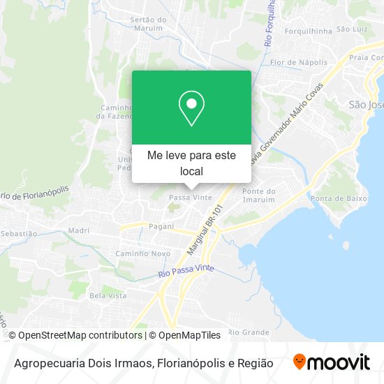 Agropecuaria Dois Irmaos mapa