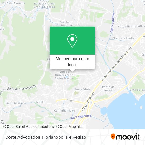 Corte Advogados mapa