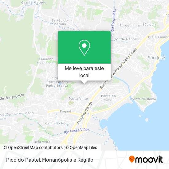 Pico do Pastel mapa