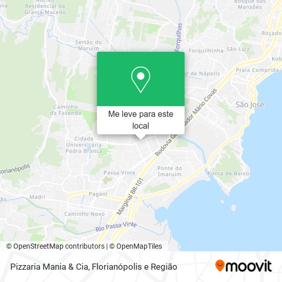 Pizzaria Mania & Cia mapa
