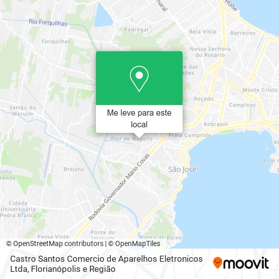 Castro Santos Comercio de Aparelhos Eletronicos Ltda mapa