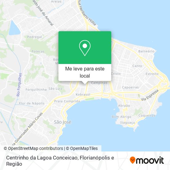 Centrinho da Lagoa Conceicao mapa