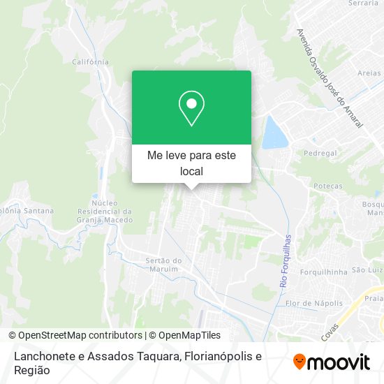 Lanchonete e Assados Taquara mapa