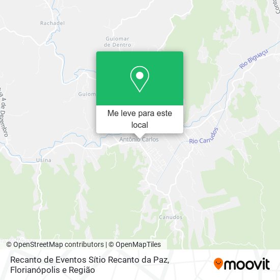 Recanto de Eventos Sítio Recanto da Paz mapa