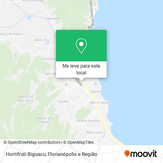 Hortifruti Biguacu mapa