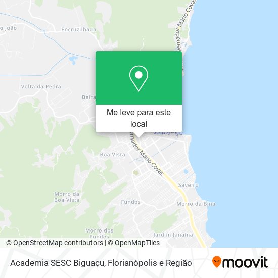 Academia SESC Biguaçu mapa