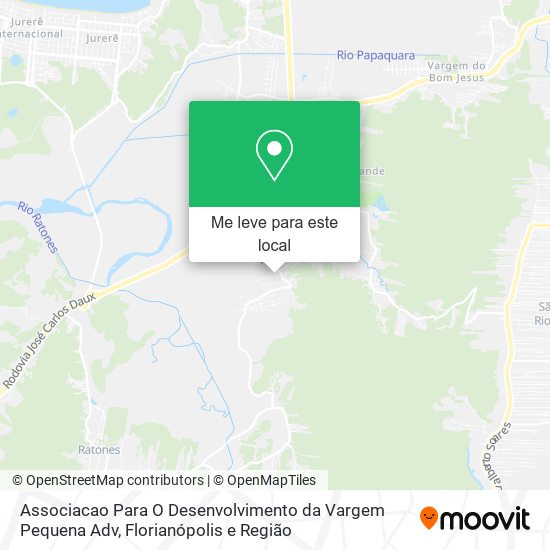 Associacao Para O Desenvolvimento da Vargem Pequena Adv mapa