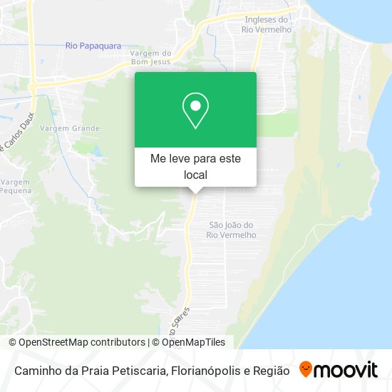 Caminho da Praia Petiscaria mapa