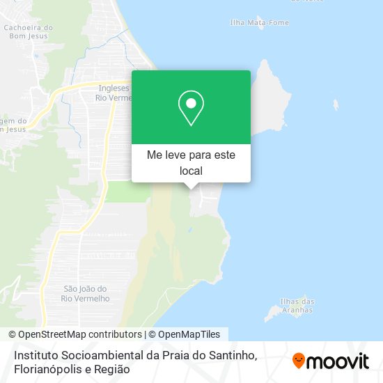 Instituto Socioambiental da Praia do Santinho mapa