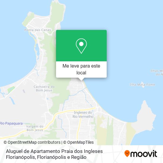 Aluguel de Apartamento Praia dos Ingleses Florianópolis mapa