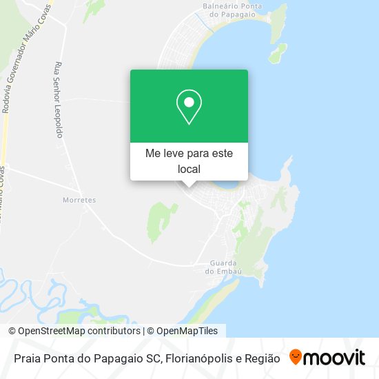 Praia Ponta do Papagaio SC mapa