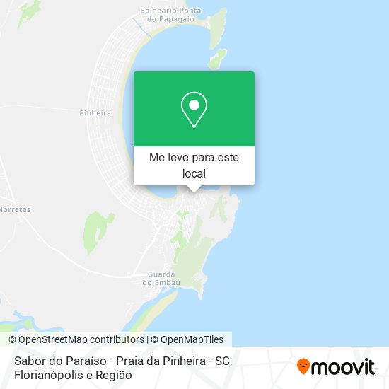 Sabor do Paraíso - Praia da Pinheira - SC mapa