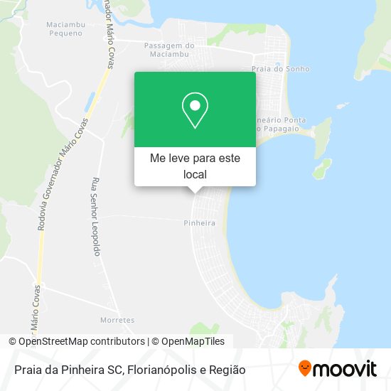 Praia da Pinheira SC mapa