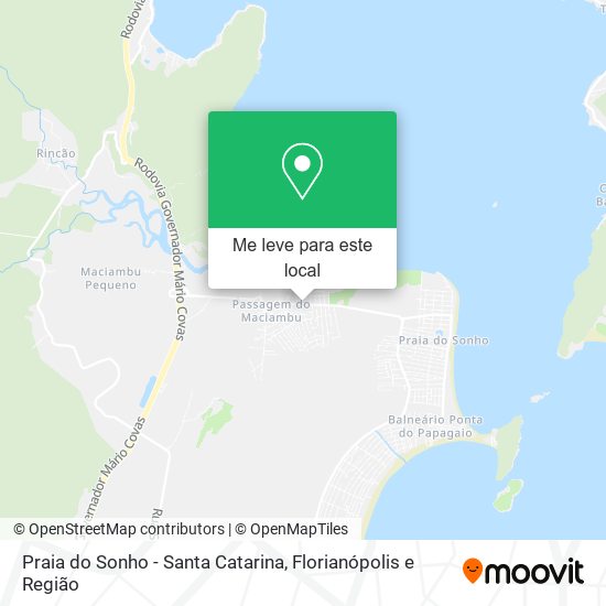 Praia do Sonho - Santa Catarina mapa