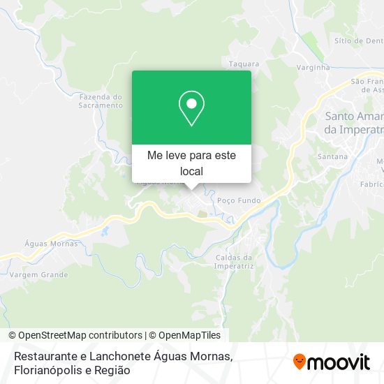 Restaurante e Lanchonete Águas Mornas mapa
