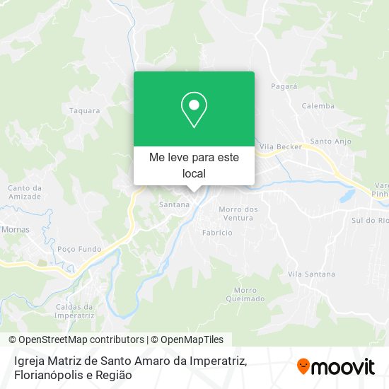 Igreja Matriz de Santo Amaro da Imperatriz mapa