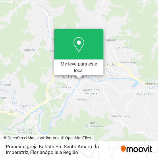 Primeira Igreja Batista Em Santo Amaro da Imperatriz mapa
