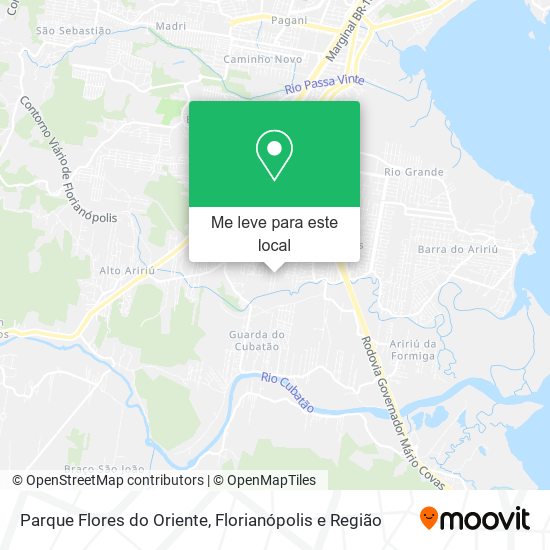 Parque Flores do Oriente mapa