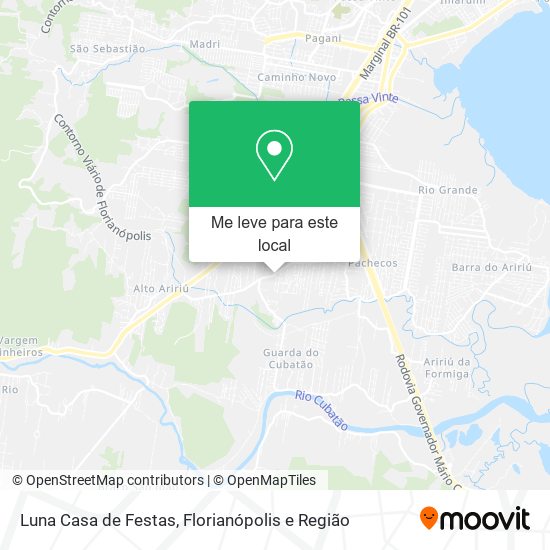 Luna Casa de Festas mapa